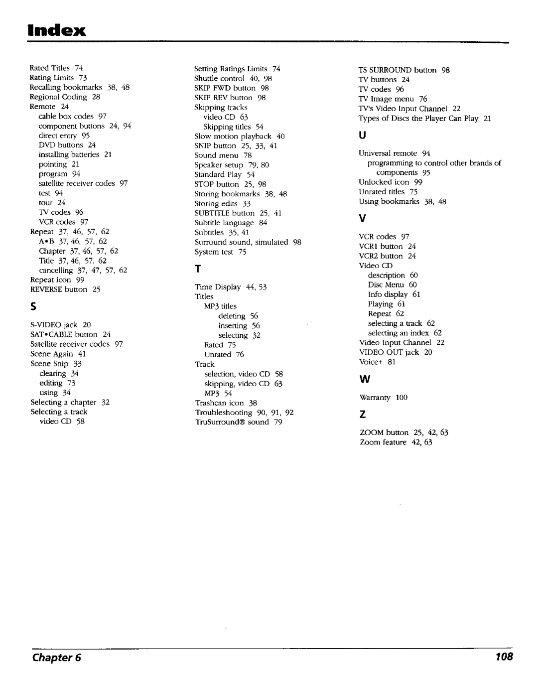 RCA RC5227P user manual 108 