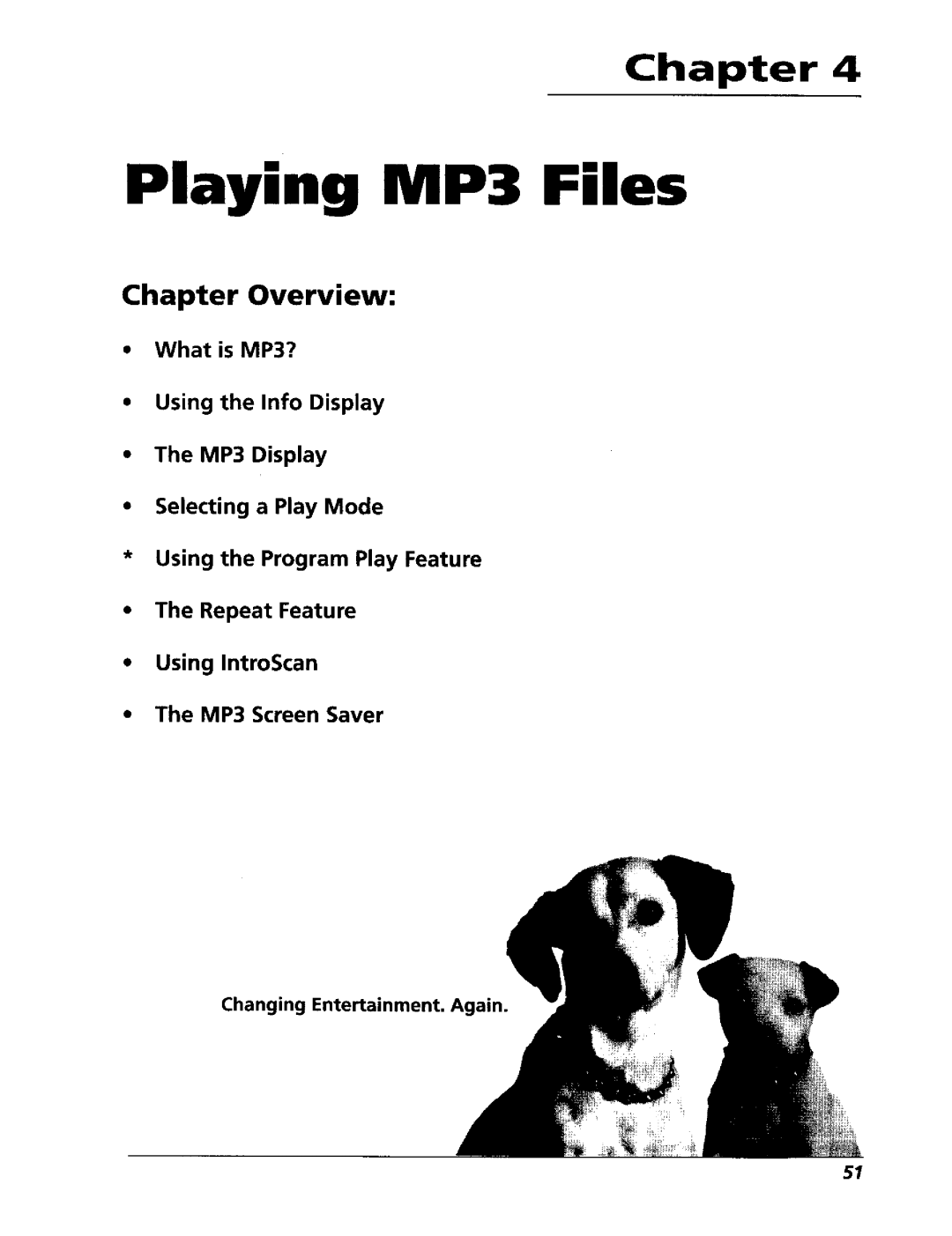 RCA RC5227P user manual Playing MP3 Files 