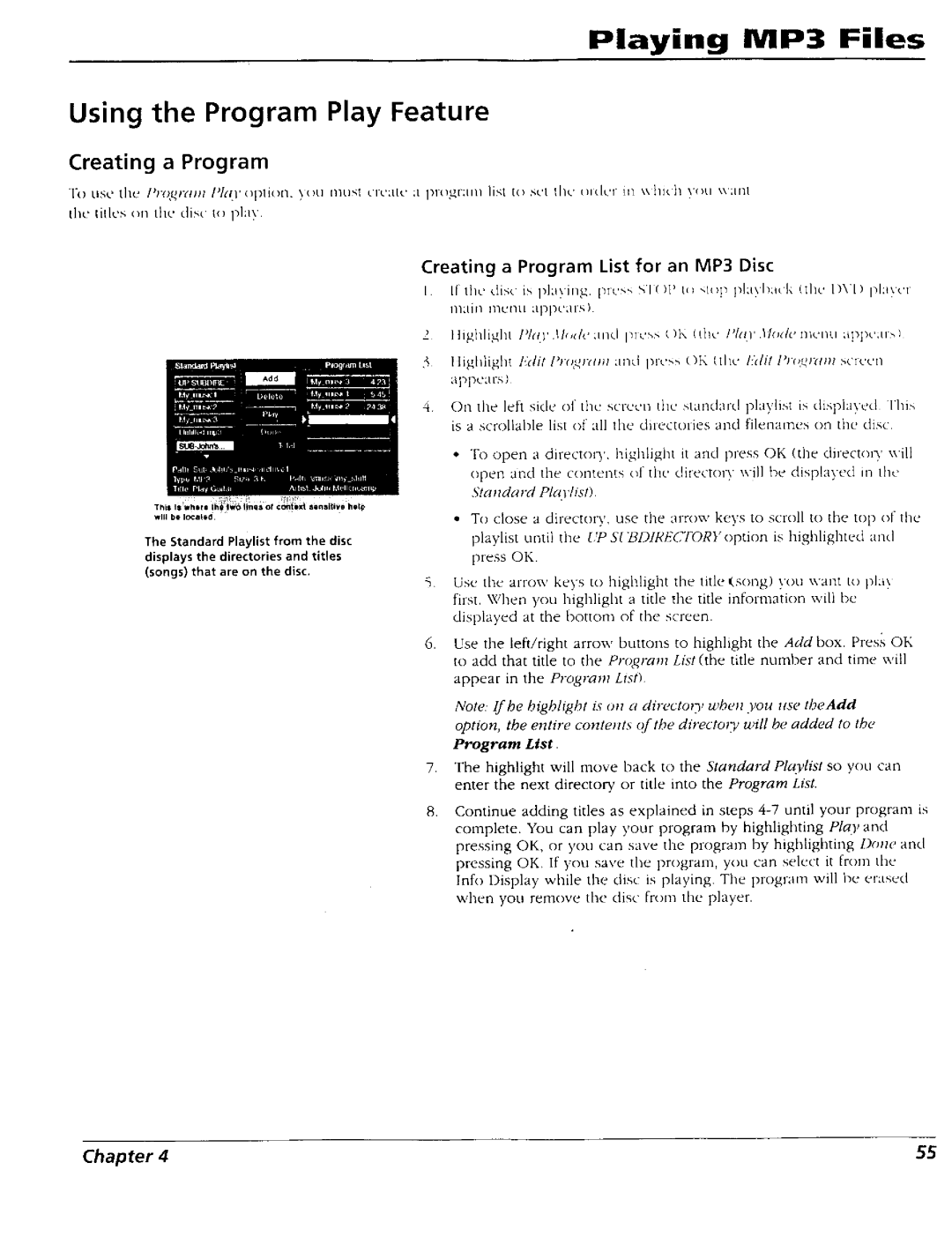 RCA RC5227P user manual Using the Program Play Feature 