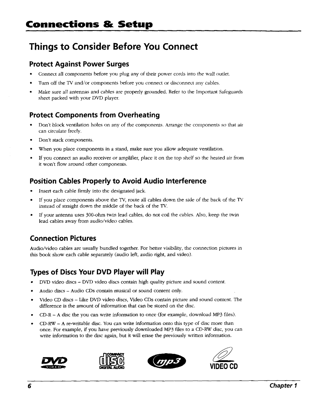 RCA RC5227P user manual Connections Ik Setup, Things to Consider Before You Connect 