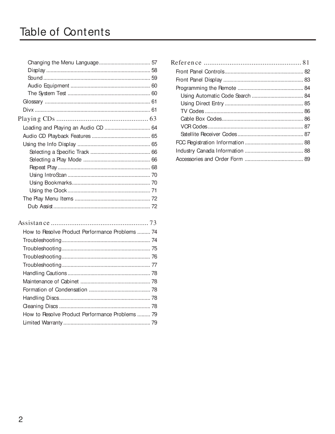 RCA RC5231Z user manual Playing CDs 