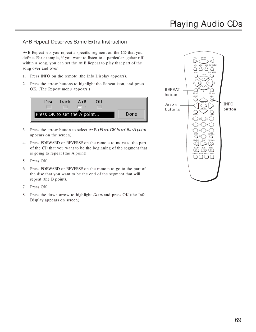 RCA RC5231Z user manual VCR2 AUX SAT Cable Mute 