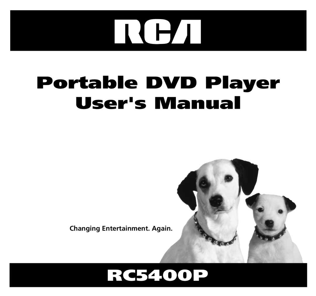 RCA RC5400P user manual Portable DVD Player, Changing Entertainment. Again 