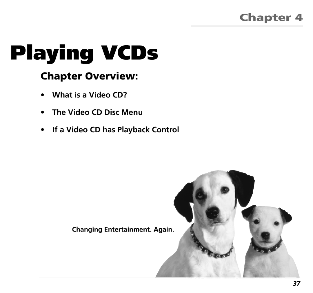 RCA RC5400P user manual Playing VCDs 