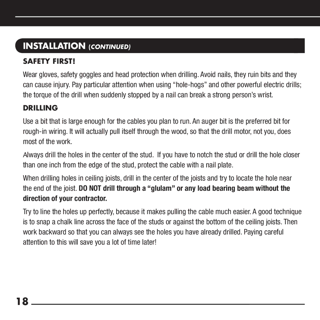 RCA RCA-HT2, DHT235AB manual Drilling 