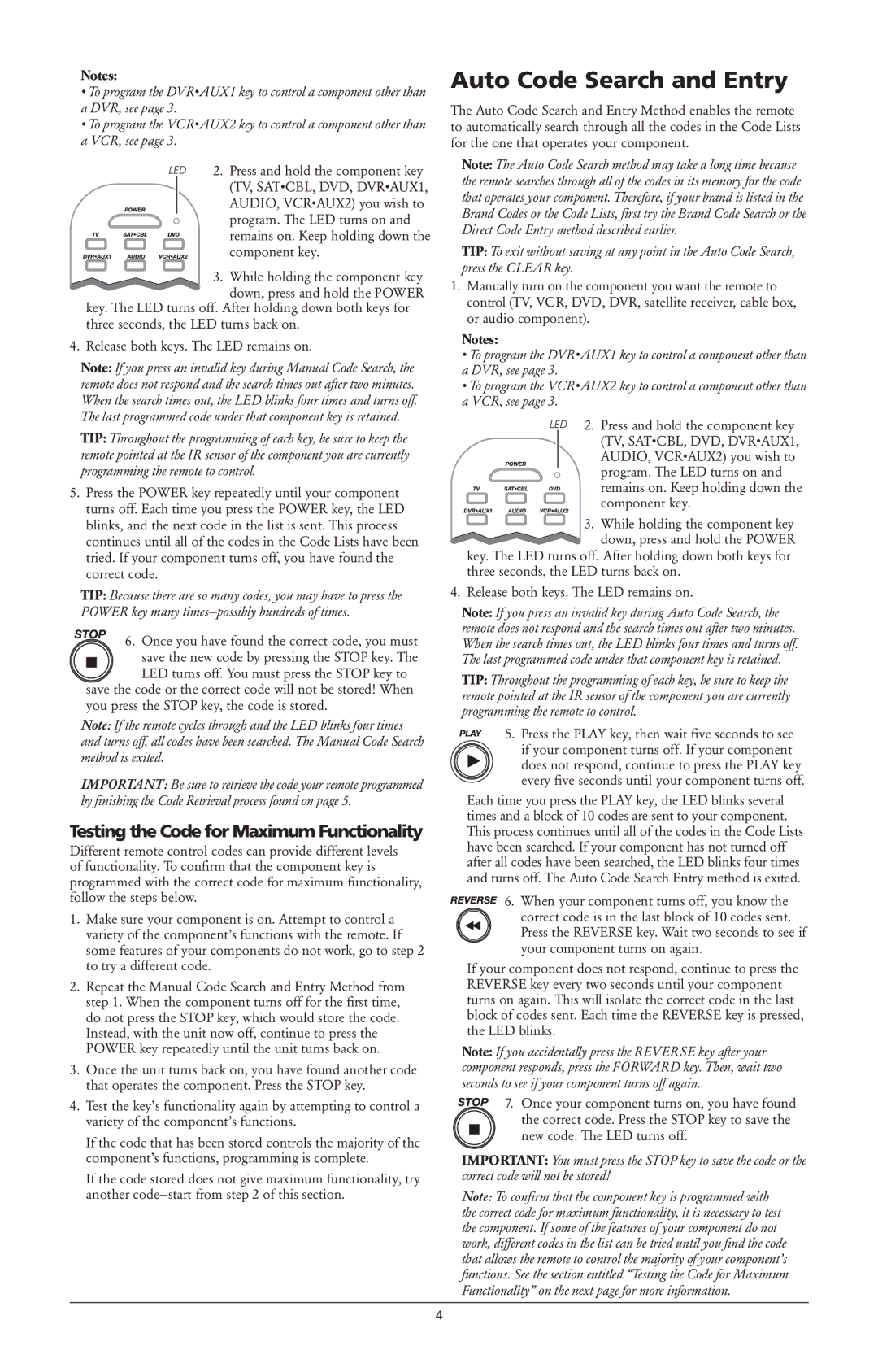 RCA RCR6373 owner manual Auto Code Search and Entry 