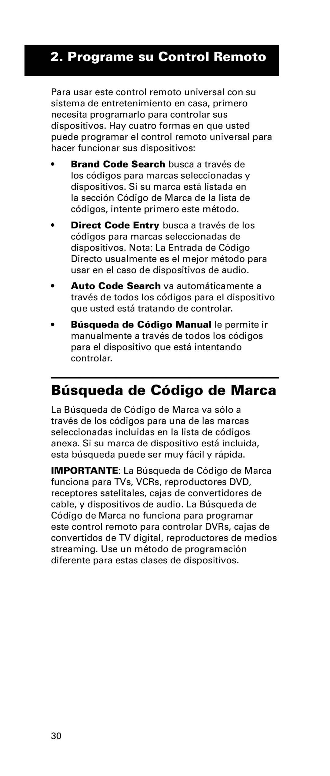 RCA RCRPS06GR owner manual Búsqueda de Código de Marca, Programe su Control Remoto 