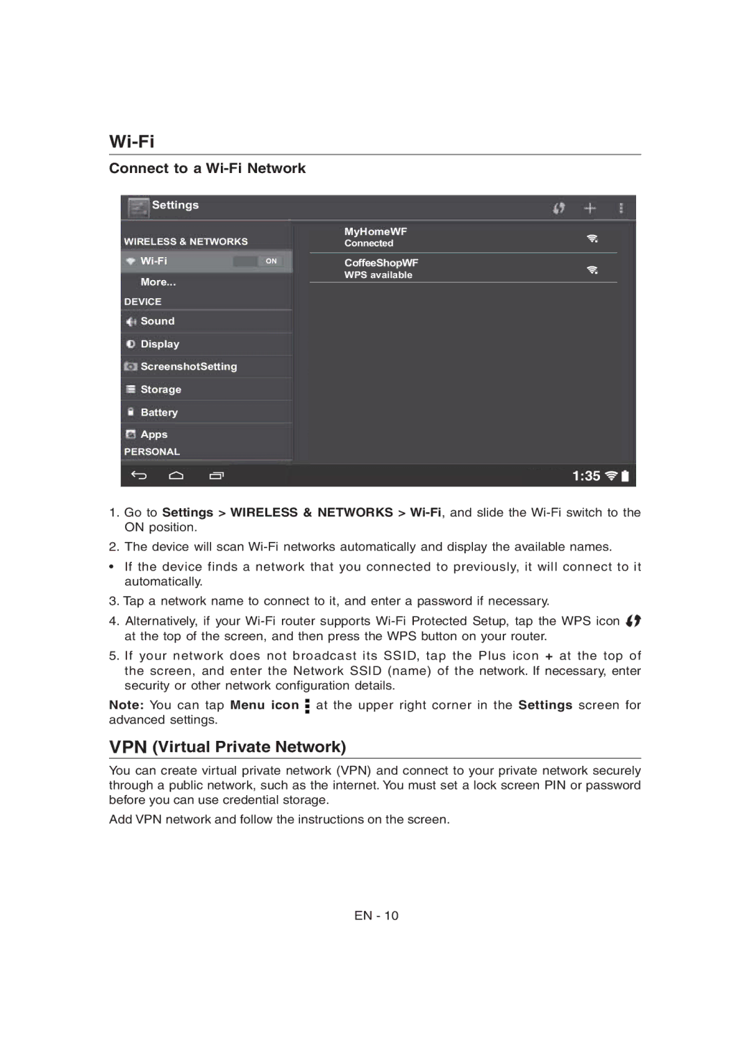 RCA RCT6077W22 user manual Connect to a Wi-Fi Network 