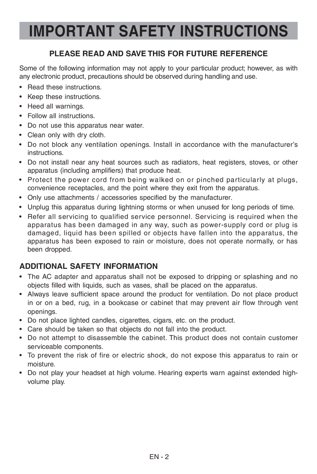 RCA RCT6103W46 user manual Important Safety Instructions 