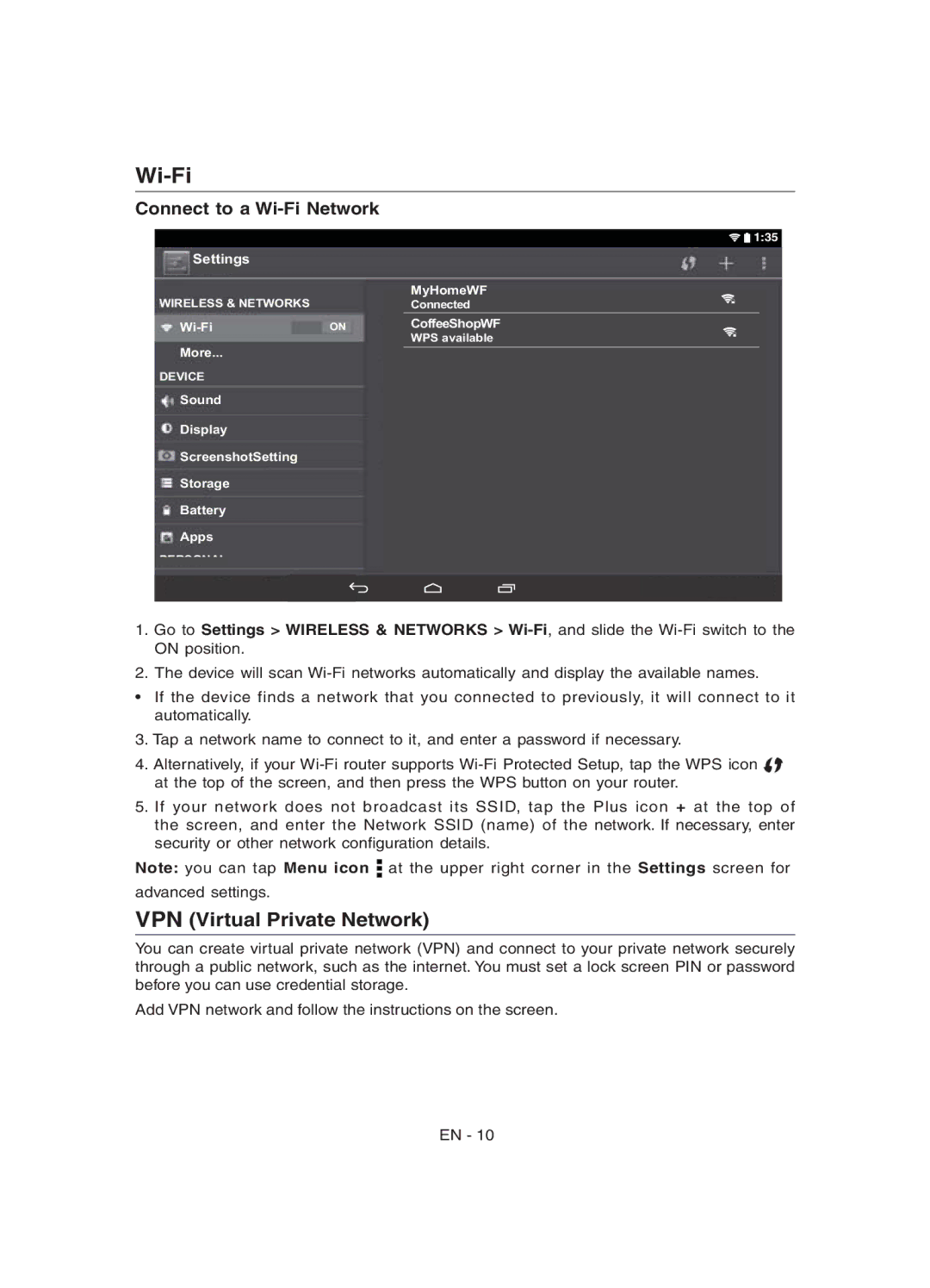 RCA RCT6272W23 user manual Connect to a Wi-Fi Network 