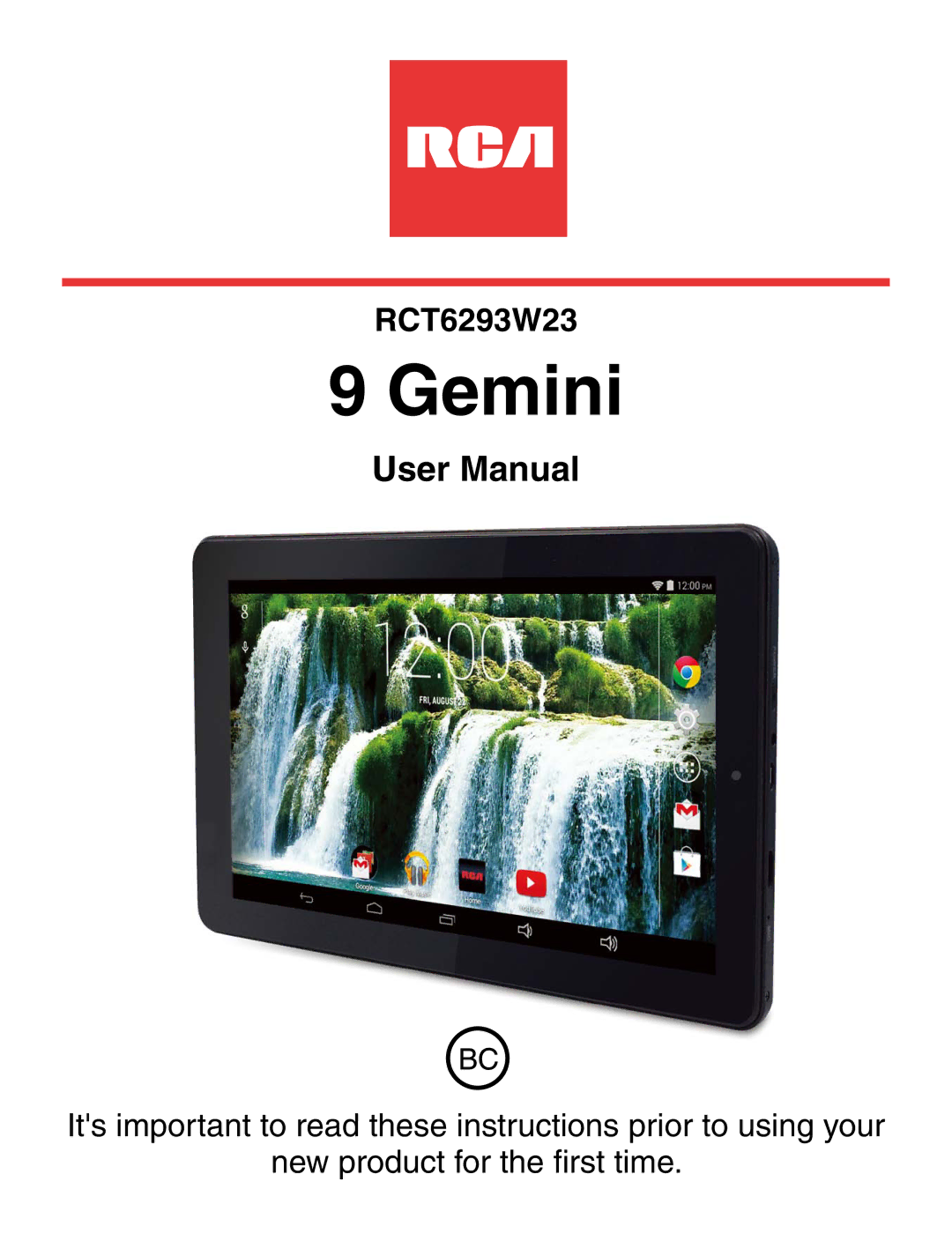 RCA RCT6293W23 user manual Gemini 