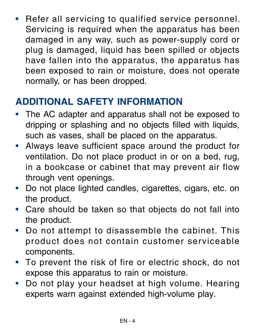 RCA RCT6293W23 user manual Additional Safety Information 