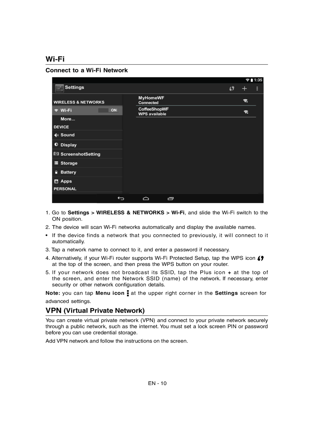 RCA RCT6378W2 user manual Connect to a Wi-Fi Network 