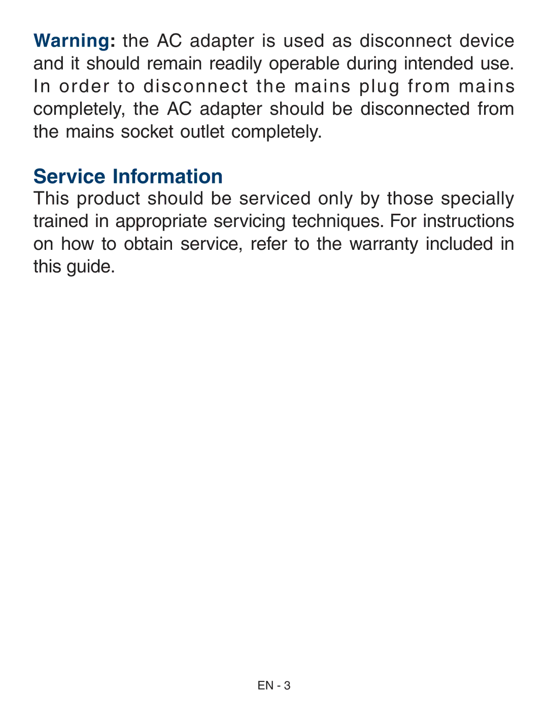 RCA RCT6773W22 user manual Service Information 