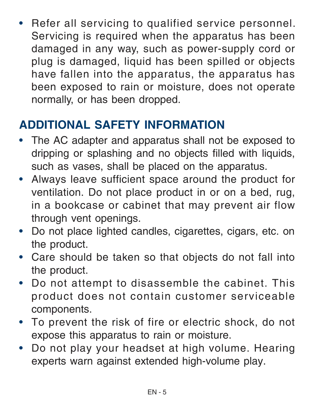 RCA RCT6773W22 user manual Additional Safety Information 