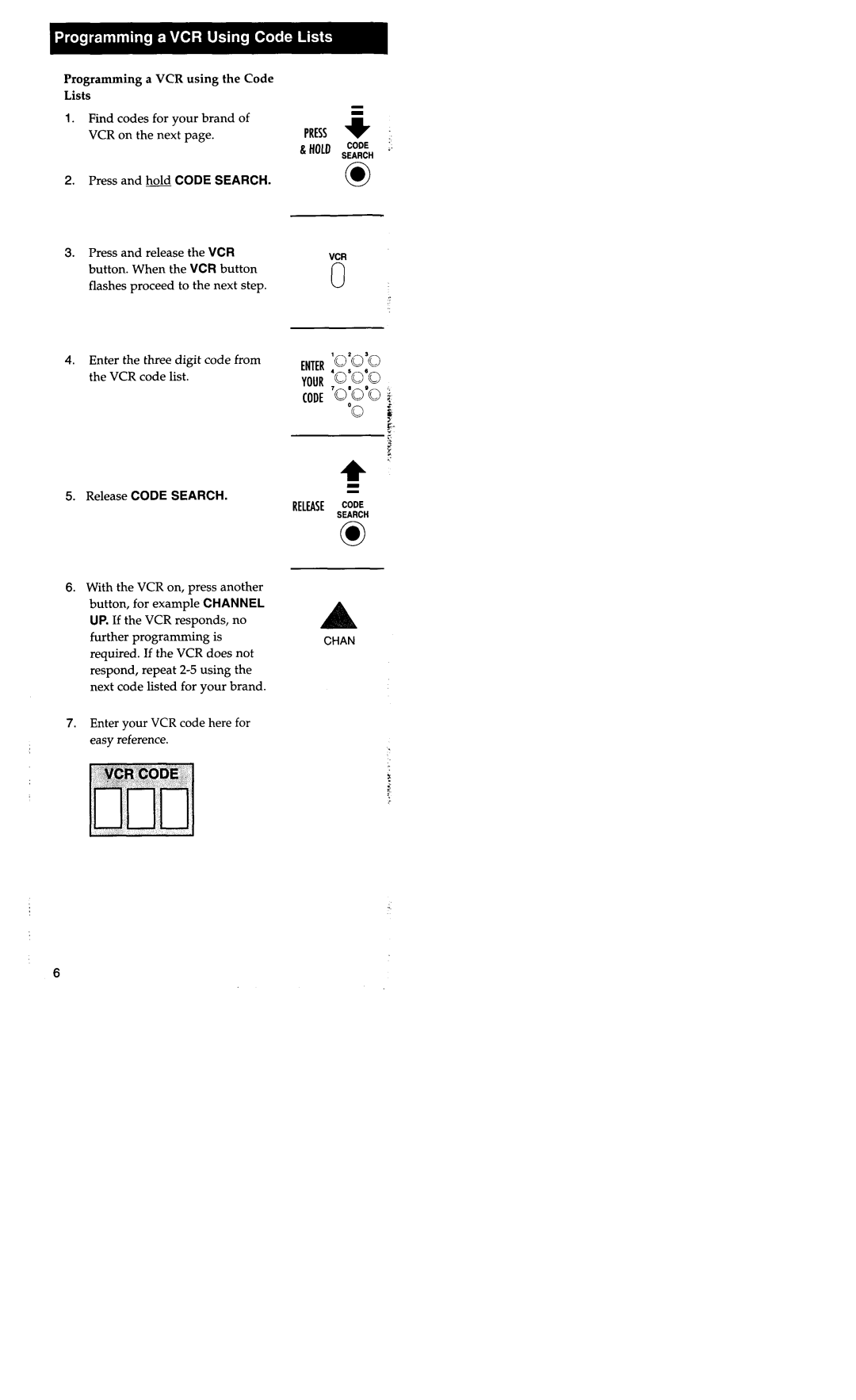 RCA RCU400R3 manual Release Code Search 