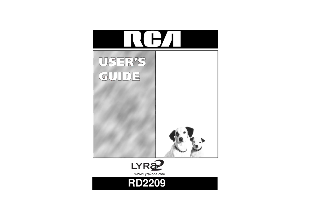 RCA RD 2209 manual RD2209 