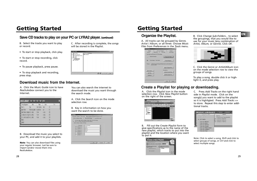 RCA RD 2209 manual Click the Music Guide icon to have 