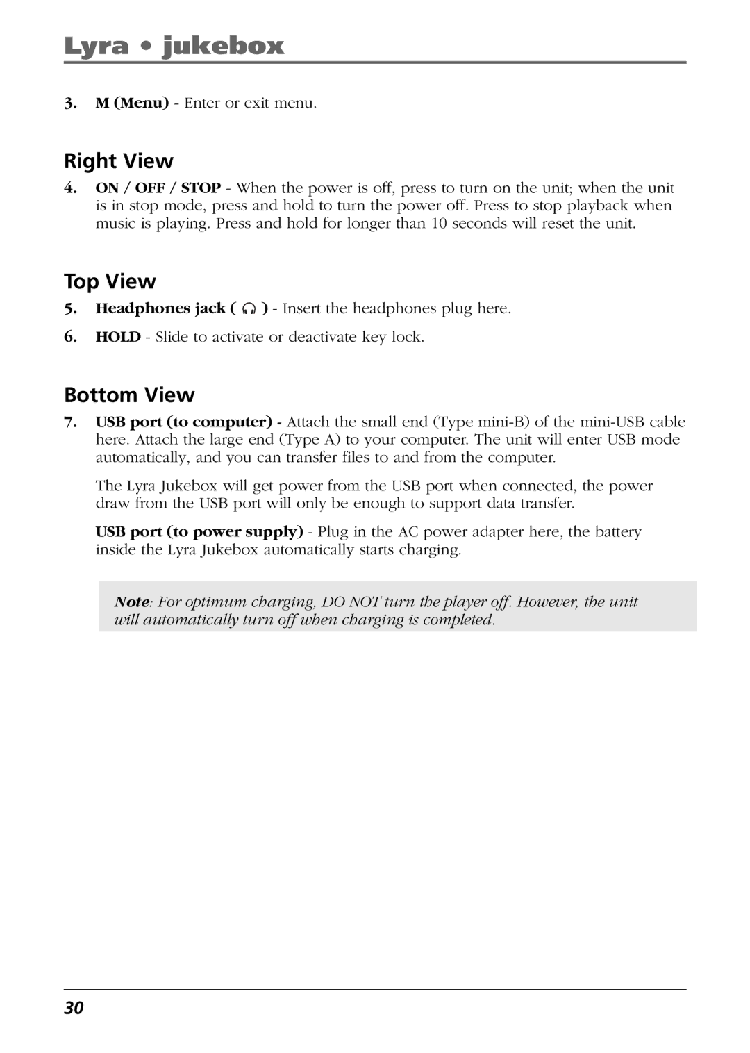 RCA RD2763FM manual Right View, Top View, Bottom View 