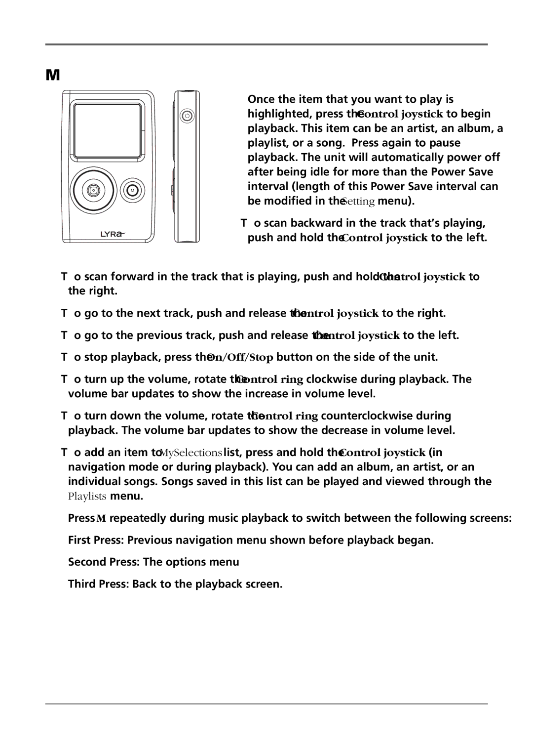 RCA RD2763FM manual Music Playback Operation 