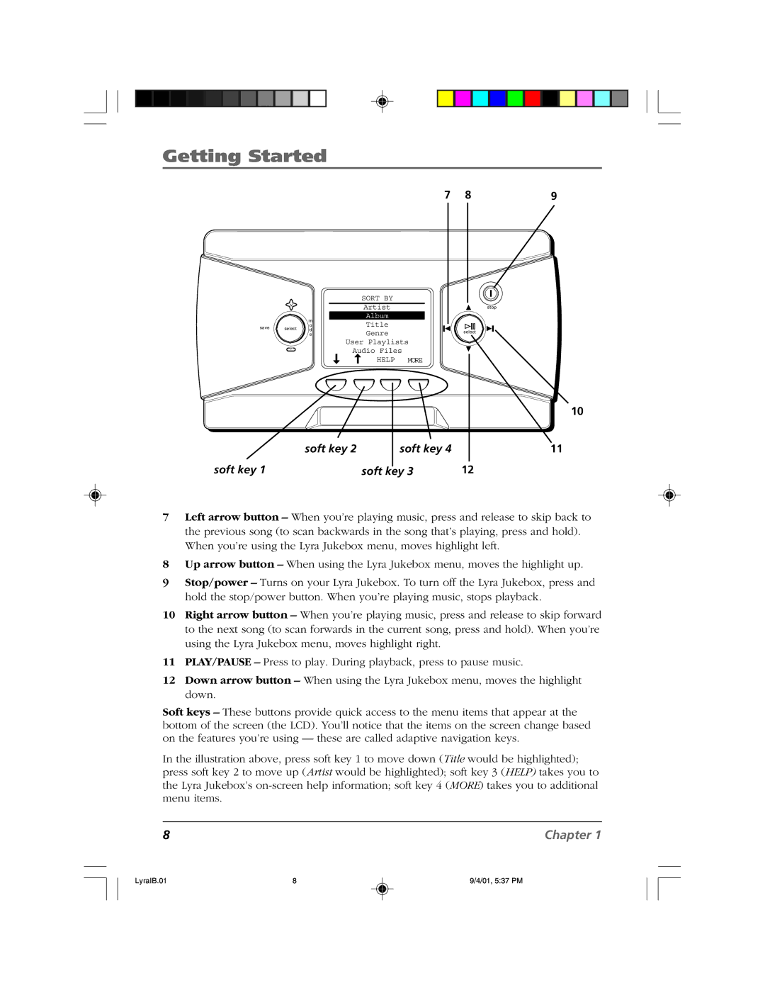 RCA RD2800 manual Soft key 