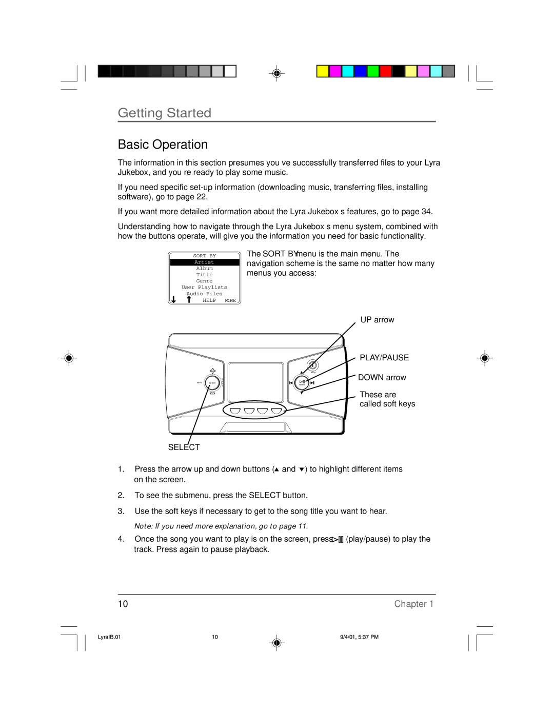 RCA RD2800 manual Basic Operation, Select 