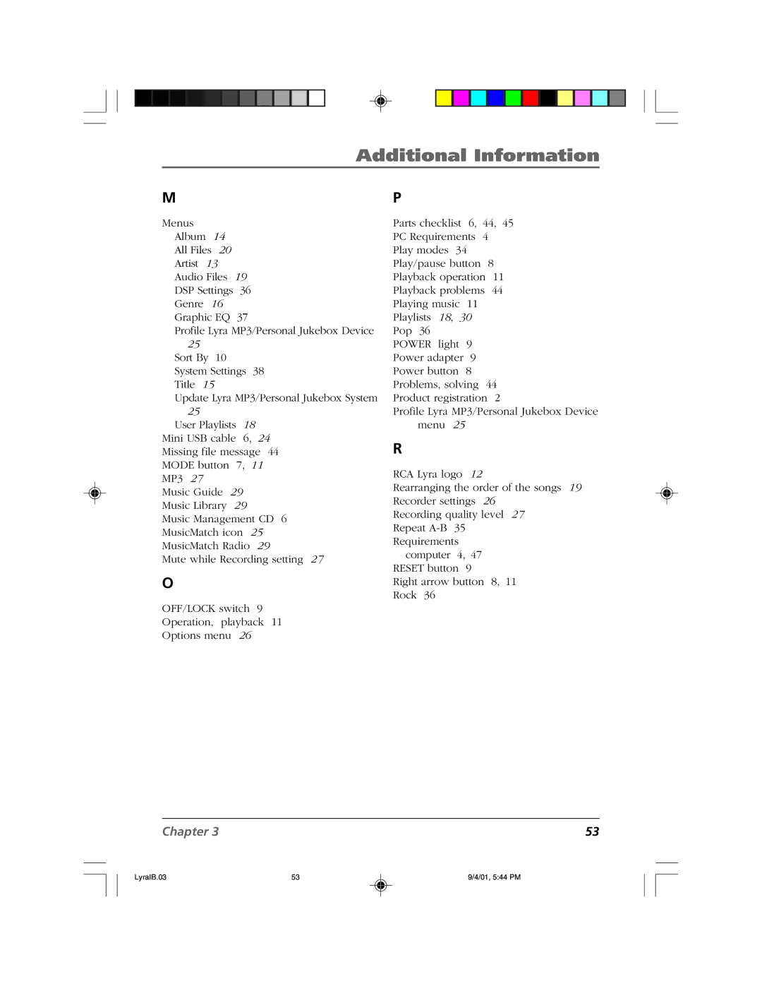 RCA RD2800 manual Additional Information 