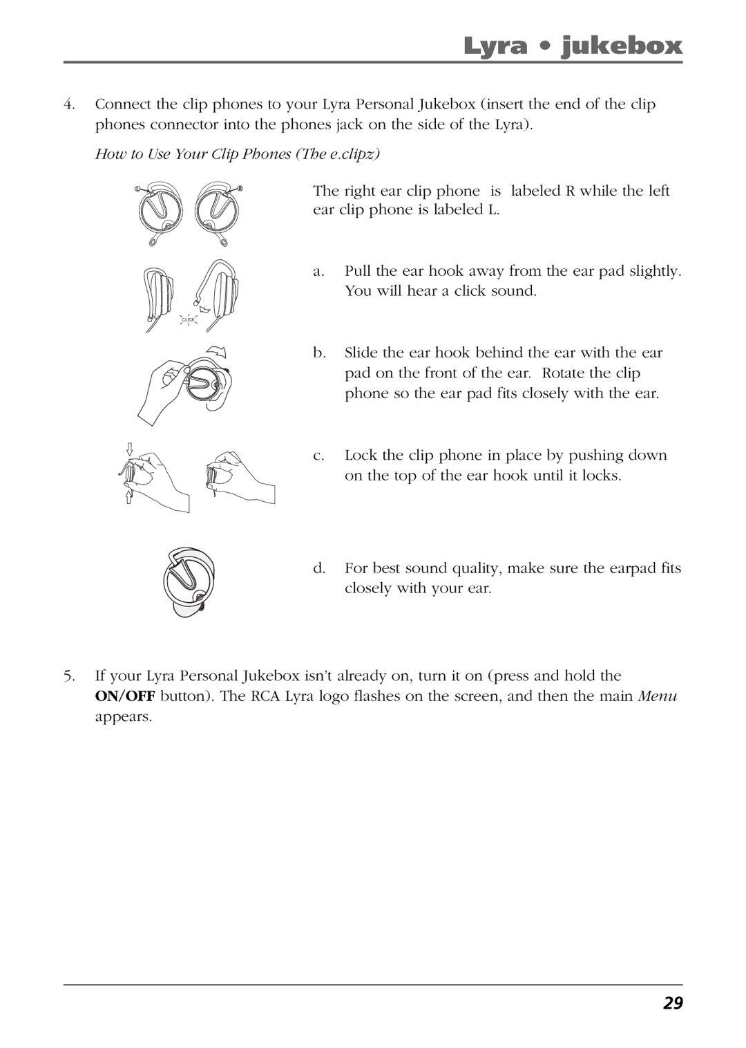 RCA RD2826, RD2825, RD2840 manual How to Use Your Clip Phones The e.clipz 