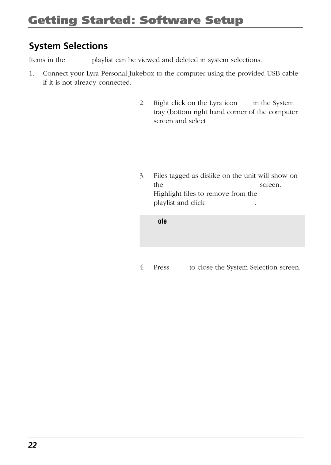 RCA RD2840 manual Screen and select System Selections 