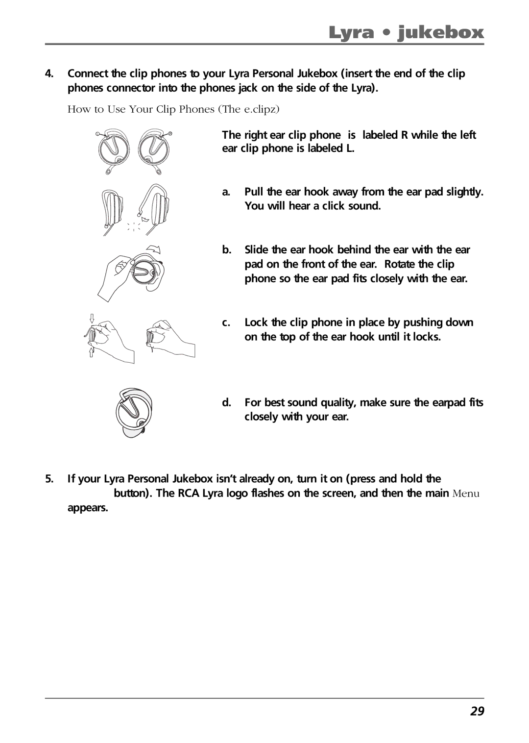 RCA RD2840 manual How to Use Your Clip Phones The e.clipz 