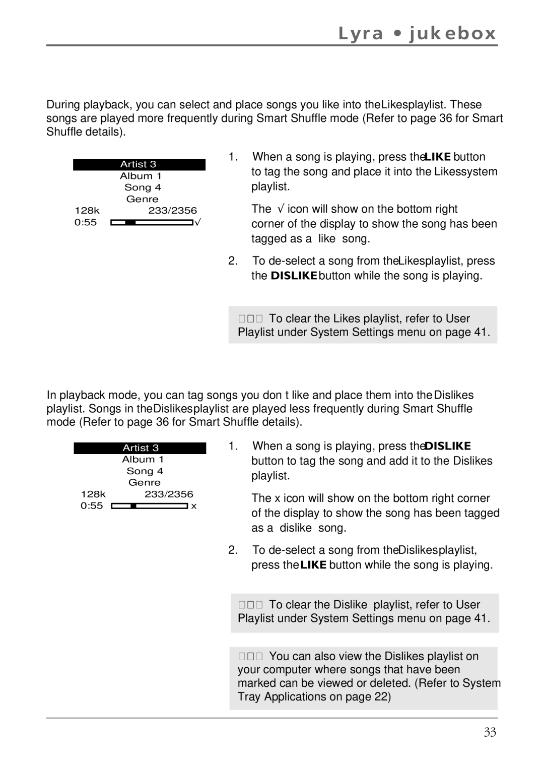 RCA RD2840 manual Likes, Dislikes 