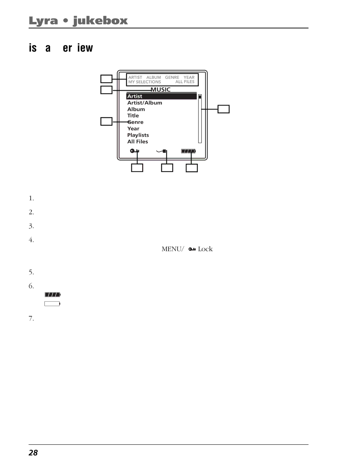 RCA RD2850, RD2854 manual Display Overview 