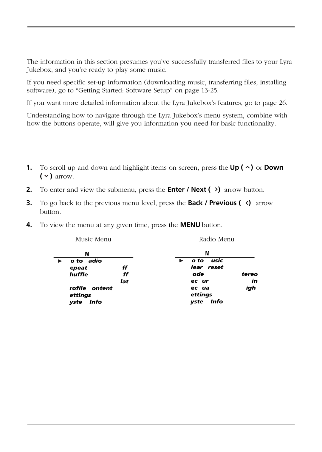 RCA RD2854, RD2850 manual Basic Operation, Menu Navigation 