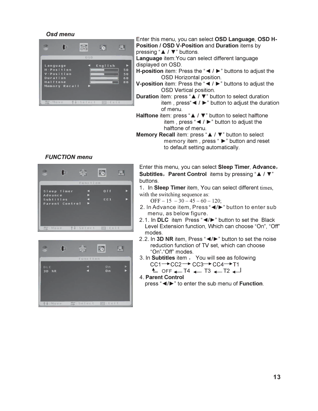 RCA RLC1909 instruction manual Off 