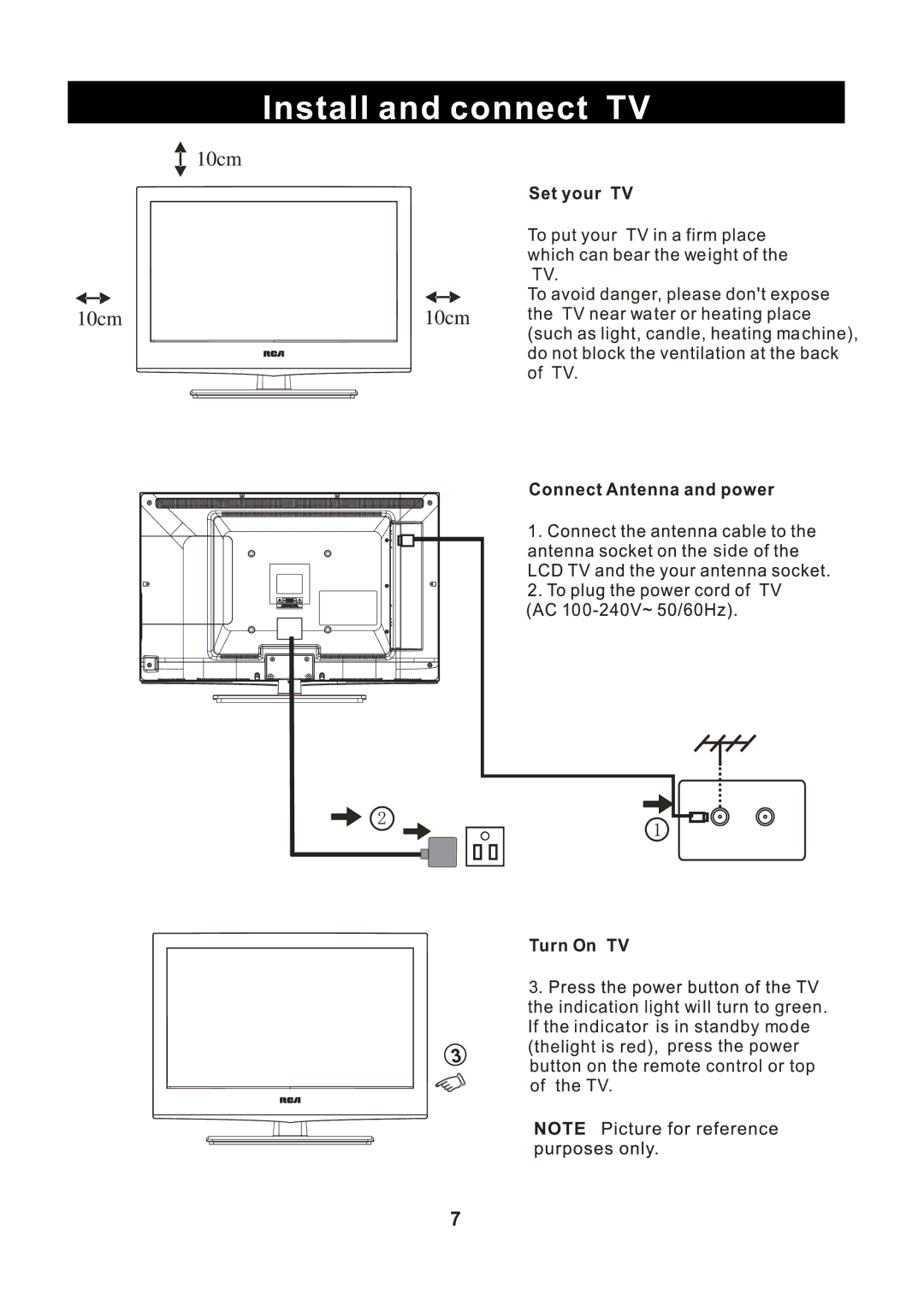 RCA RLC2609 instruction manual Side Indicator 