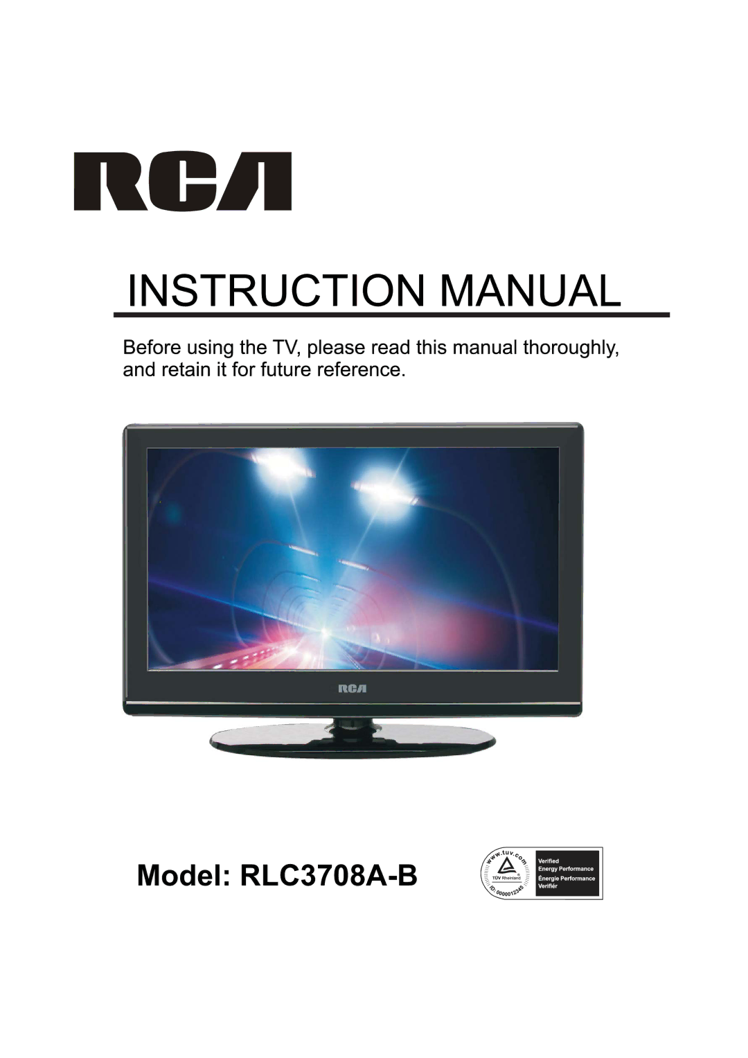 RCA manual Model RLC3708A-B 