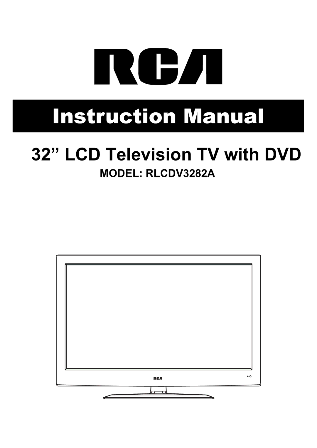 RCA RLCDV3282A manual LCD Television TV with DVD 