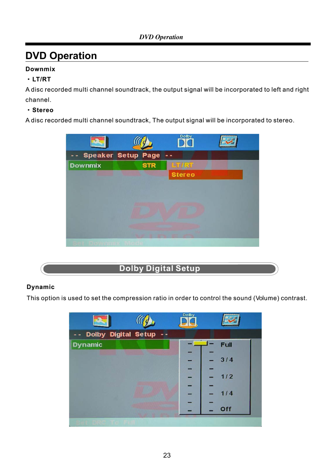 RCA RLCDV3282A manual DVD Operation 