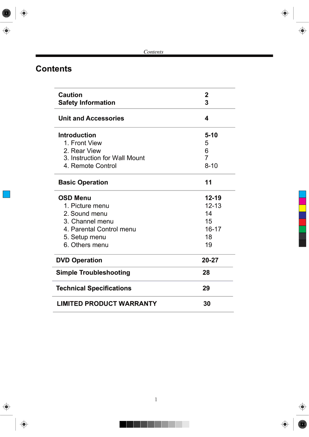 RCA RLCDV3282A manual Contents 