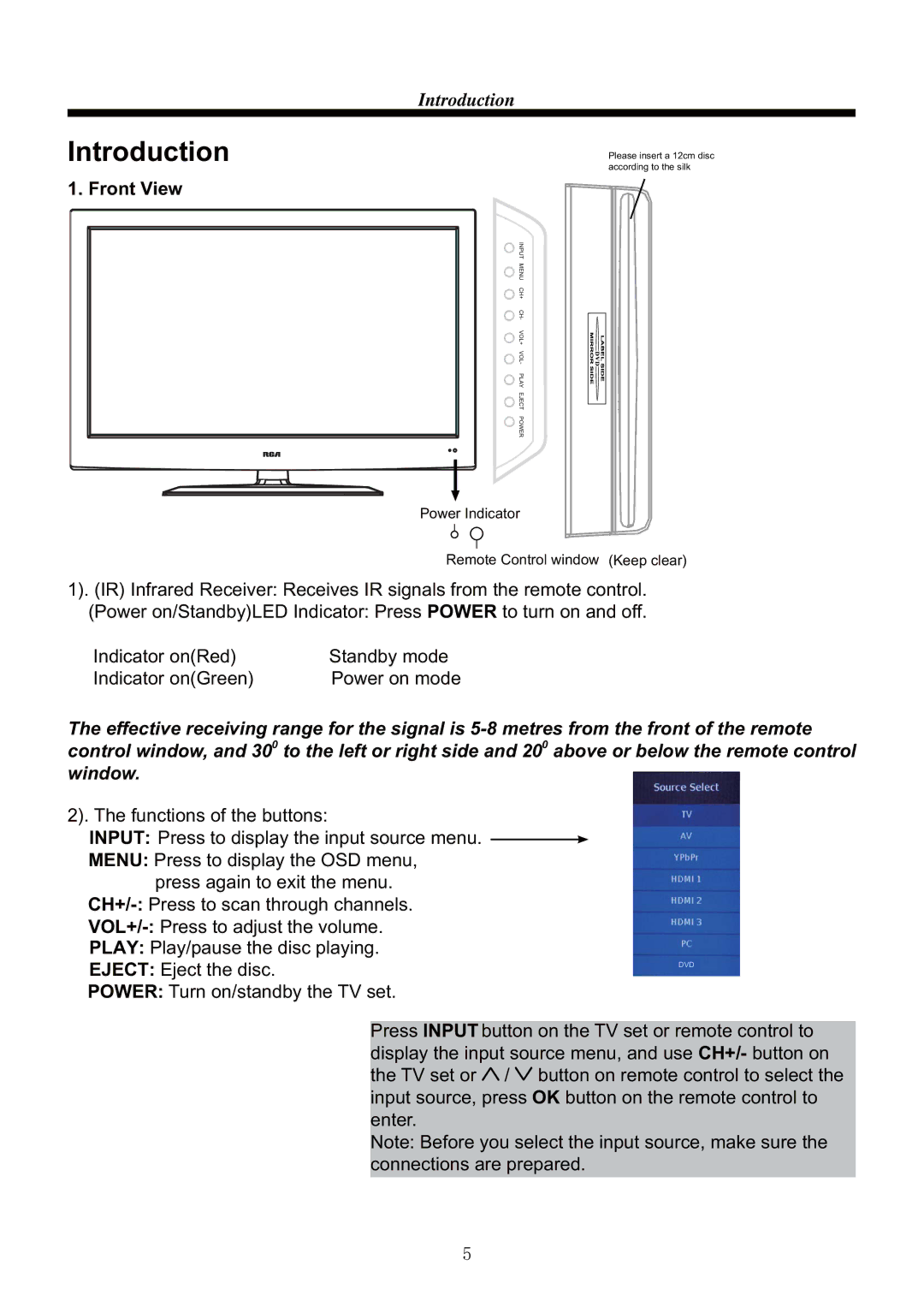 RCA RLCDV3282A manual Introduction 