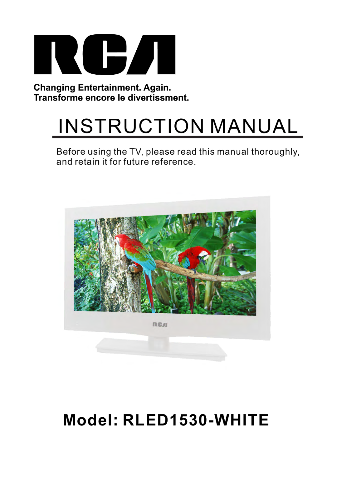 RCA instruction manual Model RLED1530-WHITE 