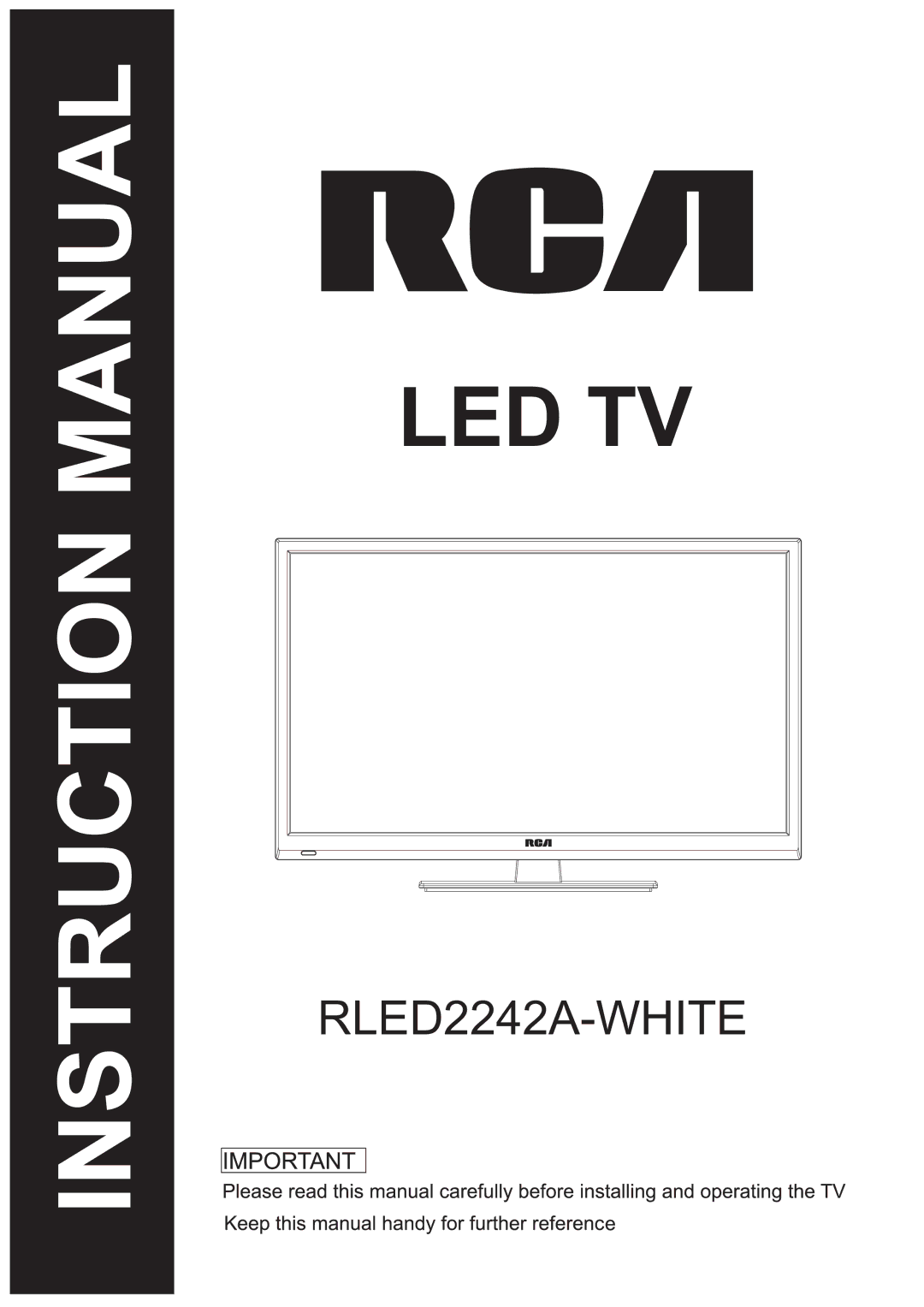 RCA RLED2242A-WHITE instruction manual Led Tv 