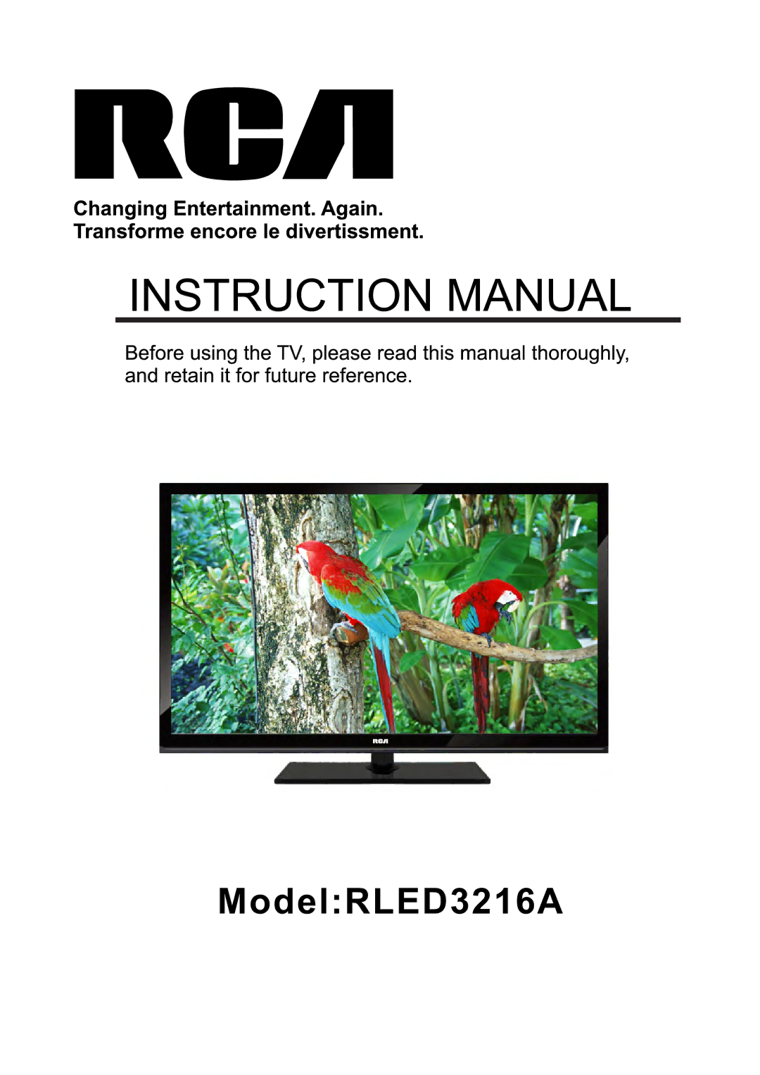 RCA manual ModelRLED3216A 