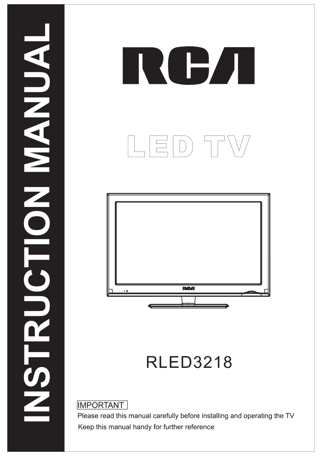 RCA RLED3218 instruction manual Led Tv 