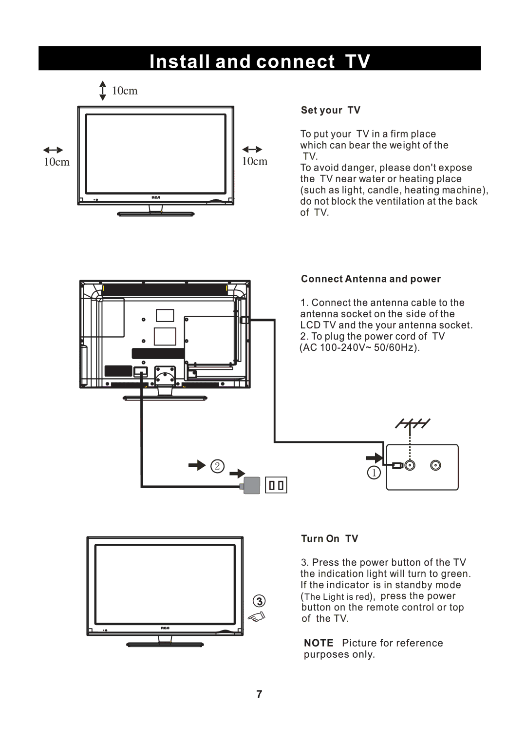 RCA RLED3218 instruction manual Side Indicator 