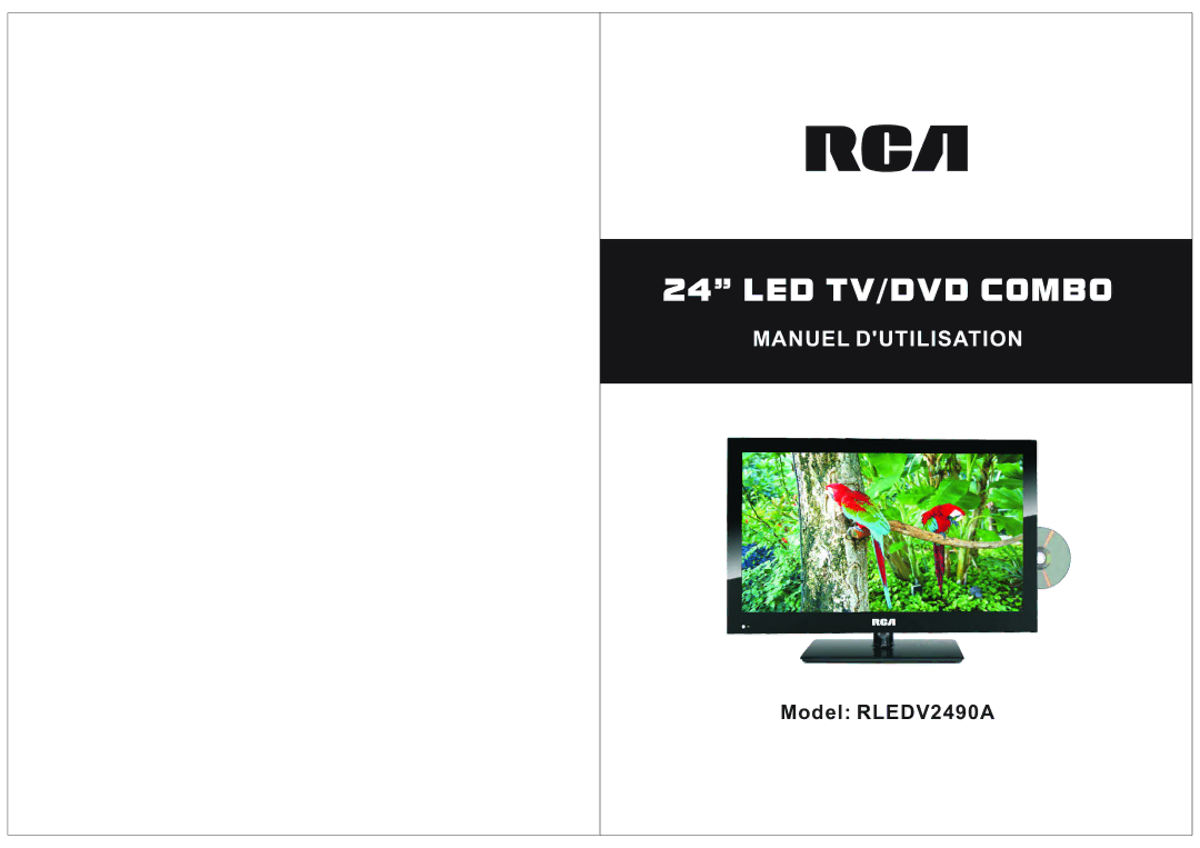 RCA RLEDV2490A manual LED TV/DVD Combo 