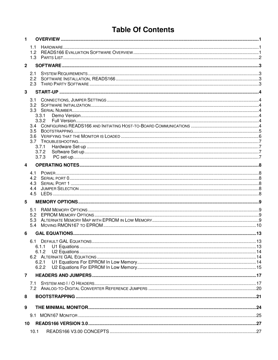 RCA RMB-167 manual Table Of Contents 