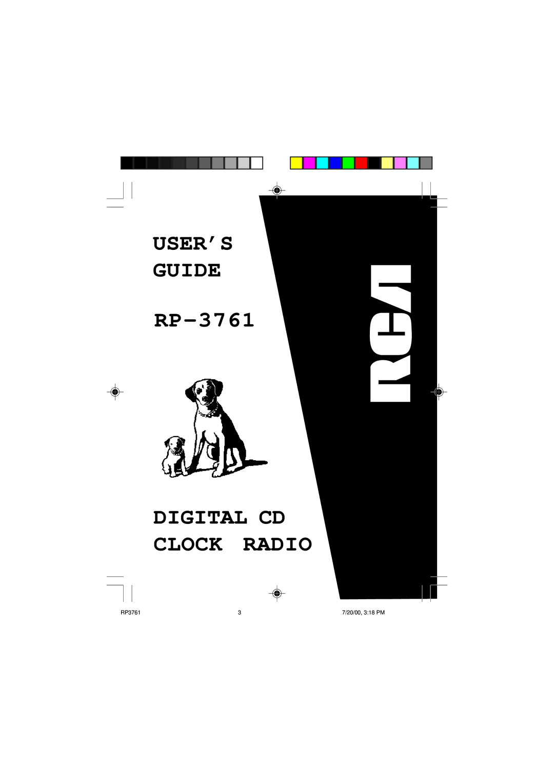 RCA RP-3761 manual USER’S Guide 