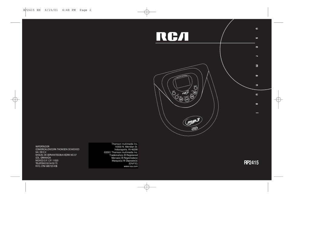 RCA RP2415 user manual 