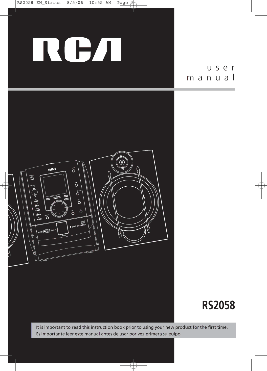 RCA RS2058 user manual 